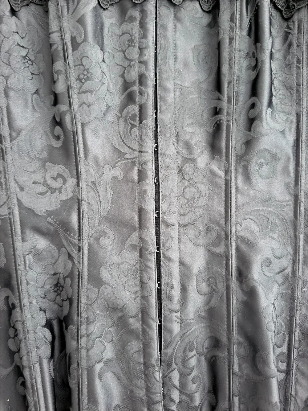 Vintage Frederick's of Hollywood floral brocade corset Halloween